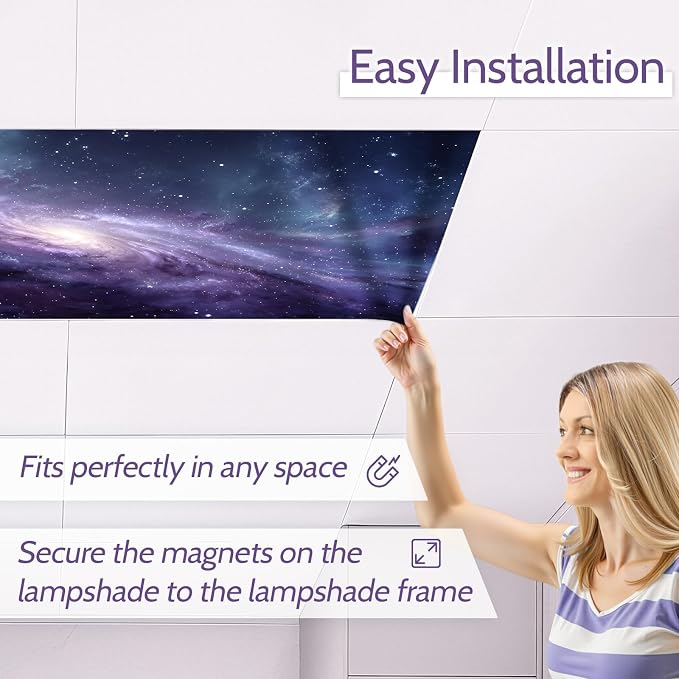 Starry Sky Magnetic Light Covers 8-Pack – Night Sky Ceiling Filters, Tool-Free - Image 4
