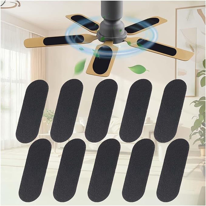 10 Pcs Ceiling Fan Filters for Blades, Fan Air Purifier Pads by Zejoot