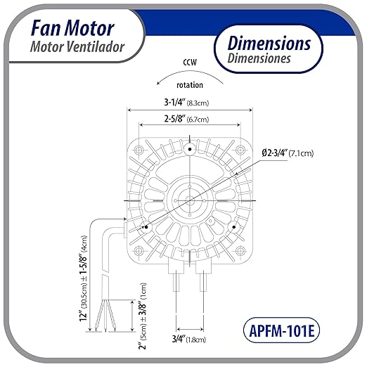 Appli Parts APFM-101E 10W Refrigeration Condenser and Evaporator Motor 115V - Image 3