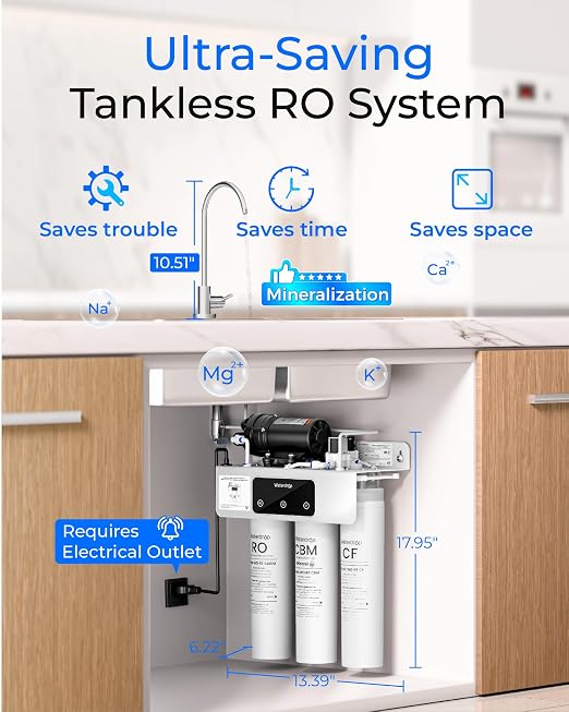 Waterdrop WD-T3-M Remineralization Reverse Osmosis Water Filter, NSF/ANSI 372 - Image 2