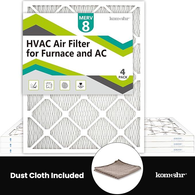 20x25x1 Air Filter MERV 8, HVAC/Furnace AC Filter Replacement, Dust - Image 5