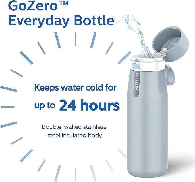 PHILIPS Water Bottle with Filter, Filter Water Bottle Stainless Steel with - Image 5