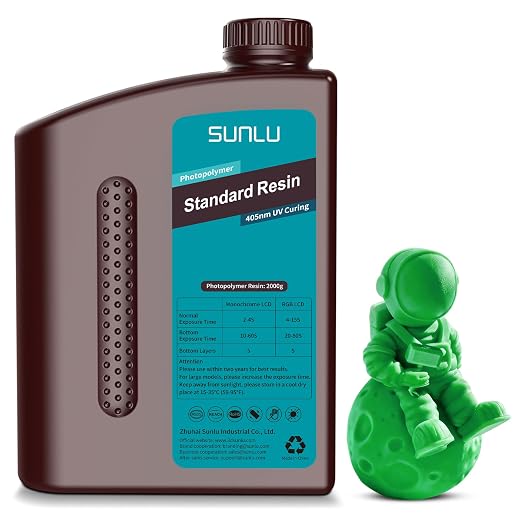 SUNLU 3D Printer Resin 2kg, Fast Curing Standard 3D Resin by SUNLU