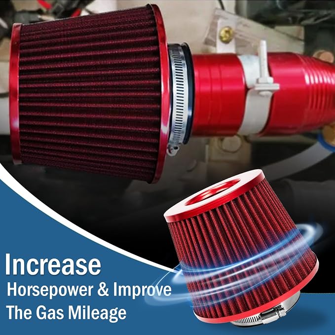 Universal Clamp-On Air Intake Filter, High Performance, Washable Filter - Image 5