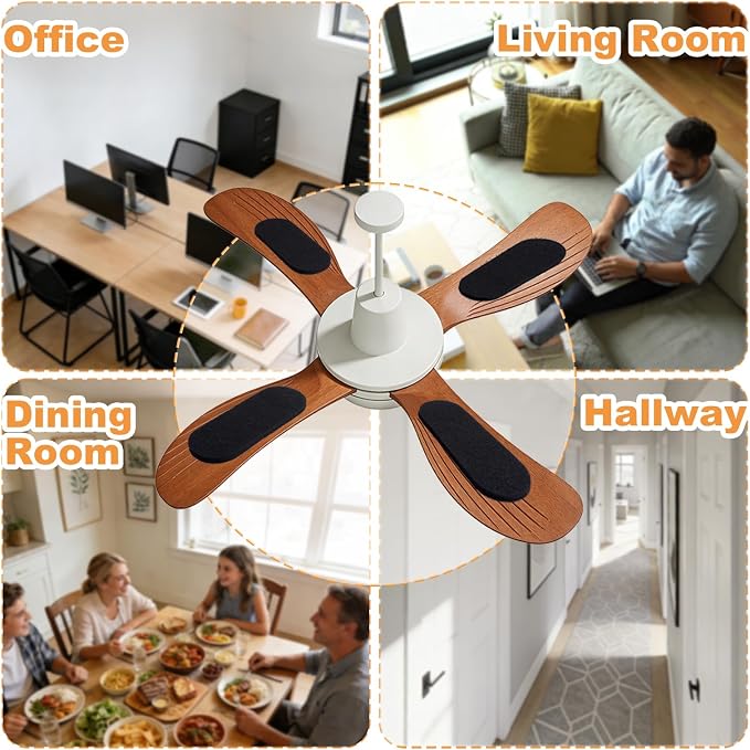 30 PCS Ceiling Fan Blade Air Filters, Activated Carbon Air Purifier Pads to - Image 7