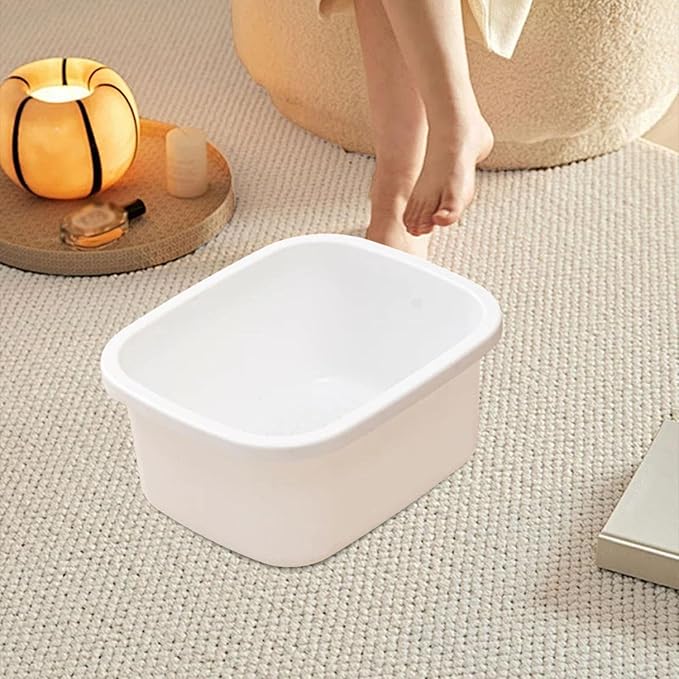 Foot Bath for Soaking Feet,Lightweight,Pedicure Foot Soak,Foot Bathtub,Foot Bucket Foot Soak Tub for Foot Soak Bath Pedicure, white S