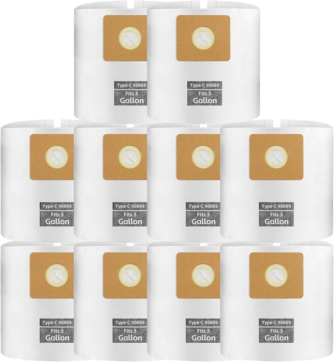 10 PCS Bundle Set 3 Gallon Vac Bags, ALYYDBG Type C 90669 9066900 9066933 by ALYYDBG