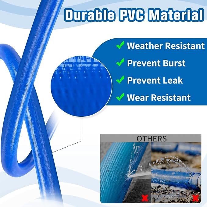 MYFAMIREA 1.5 IN x 30 FT Pool Backwash Hose Heavy Duty Drain Discharge Double - Image 3