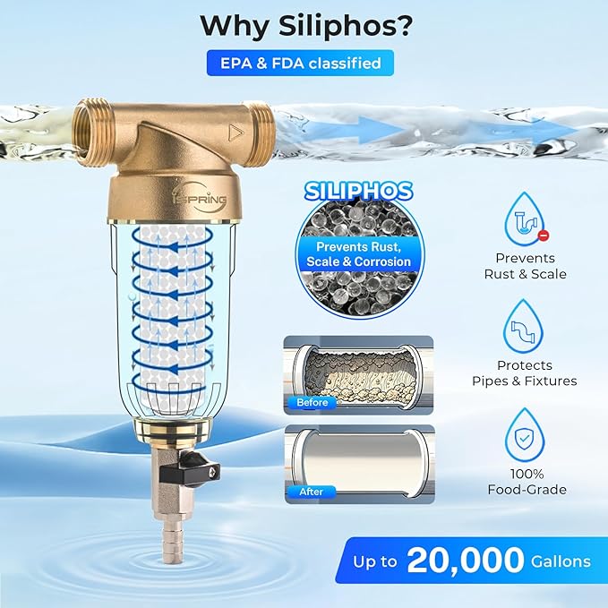 iSpring WSP-200SL Reusable Whole House Spin Down Sediment Water Filter - Image 2