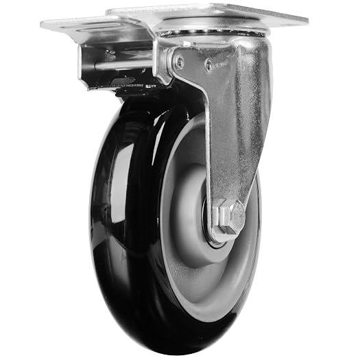 Finnhomy 5 Inch Heavy Duty Plate Swivel Casters Set of 4 - Image 8