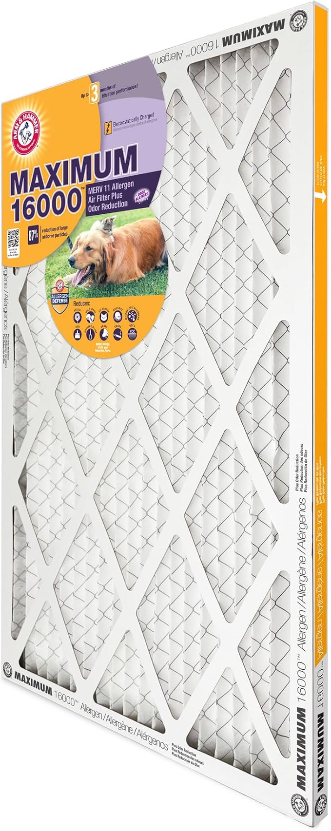 Arm & Hammer Max Allergen & Odor Reduction 14x14x1 Air and Furnace Filter - Image 3