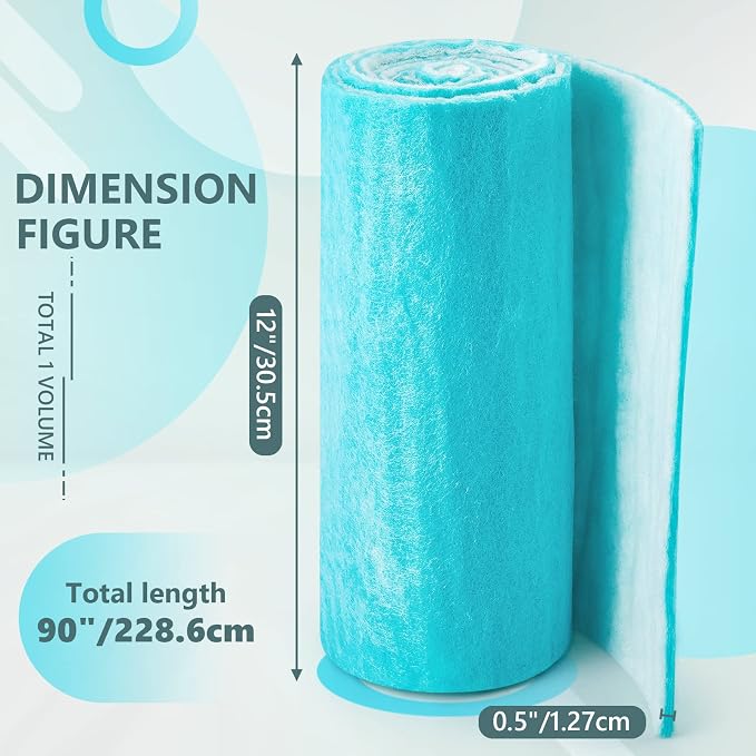 Tudomro 1 Roll 12 x 90 x 0.5 Inch Air Filter Material Vent Filters Plus - Image 2