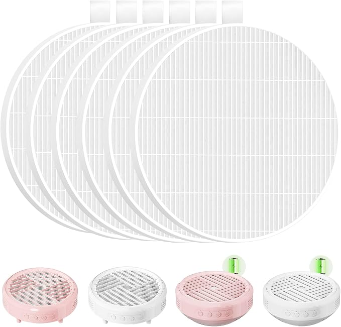 6 Pack HPro Nail Dust Collector Replacement Filters, Compatible by HeptaFiltra