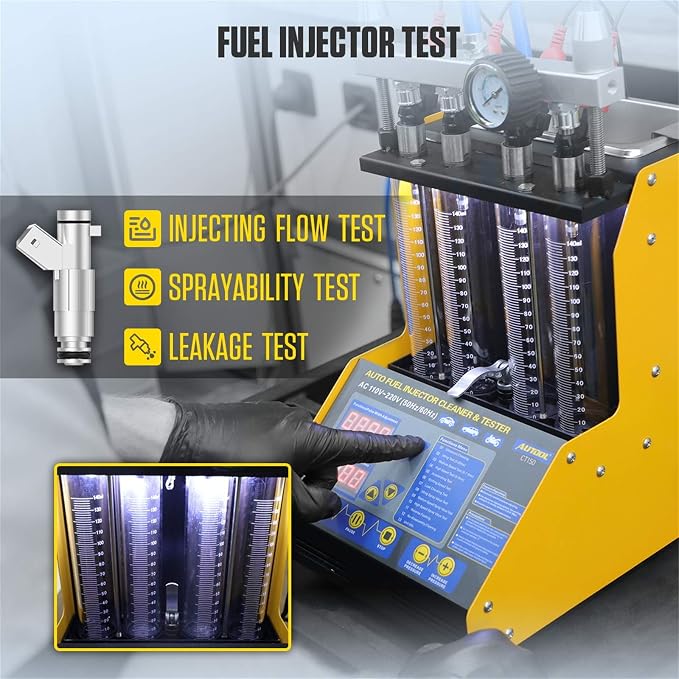 AUTOOL Ultrasonic Fuel Injector Cleaner Tester Support Petrol Motorcycle - Image 2