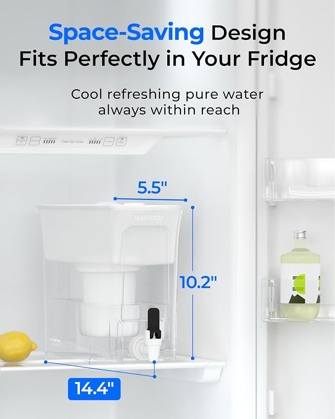 Waterdrop 0 TDS 35-Cup Slim Water Filter Dispenser, Large Capacity, PFOA/PFOS - Image 6