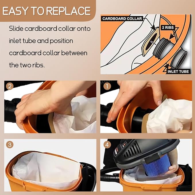 12 Pack Repalcement Shop vacuum bags VF3501| compatible - Image 5