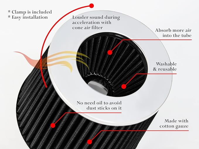 Rtunes Racing Short Ram Air Intake Kit + Filter Combo - Image 4