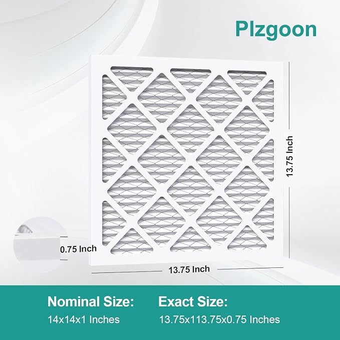 14x14x1 Air Filter MERV 8 MPR 600 Pleated Air Furnace Filters Replacement - Image 2