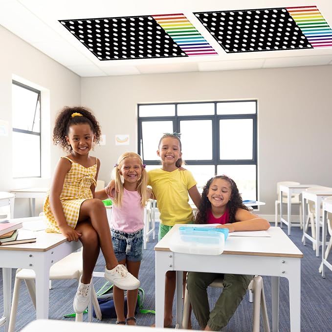 QOUBAI 6PCS Fluorescent Light Covers, 4x2 Feet Magnetic Light Cover Fluorescent - Image 5