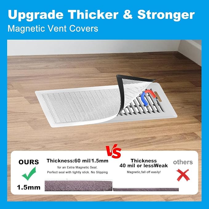 4 PCS White Magnetic Vent Covers - Image 3