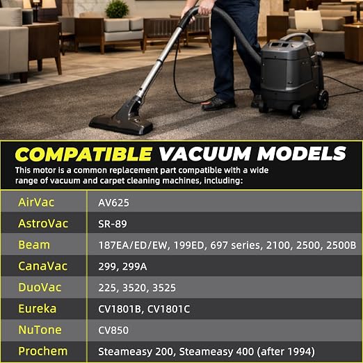 117123-00 240V Cleaner Vacuum Motor Compatible - Image 3