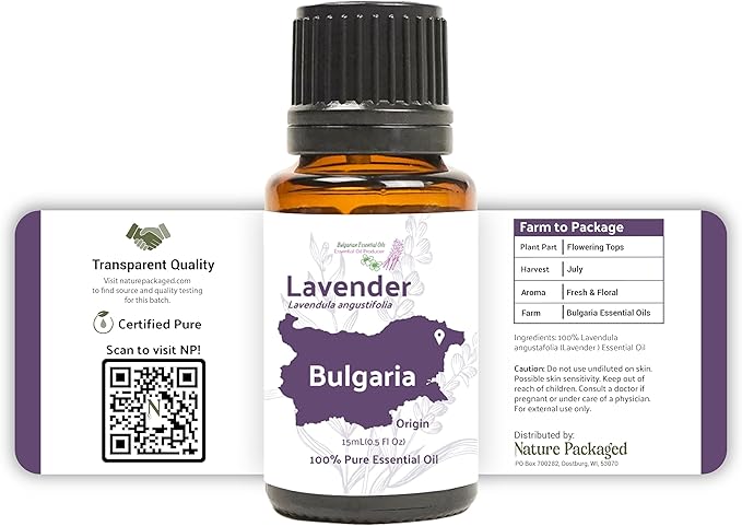Lavender Oil - Bulgarian Essential Oils - Lavender Diffuser - Pure Therapeutic Grade (15ml)