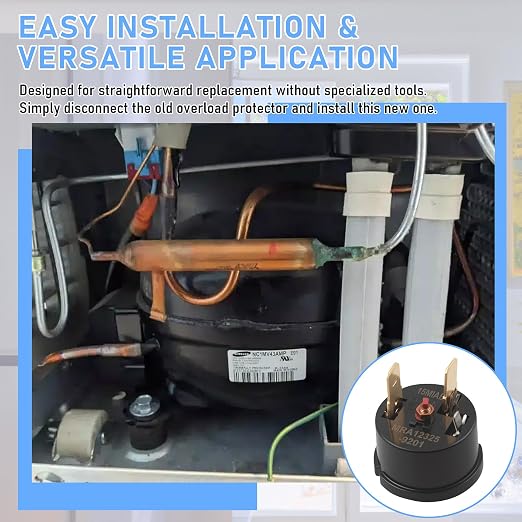 2 Pack MRA12325-9201 Refrigerator Compressor Overload Protector | Compatible - Image 7