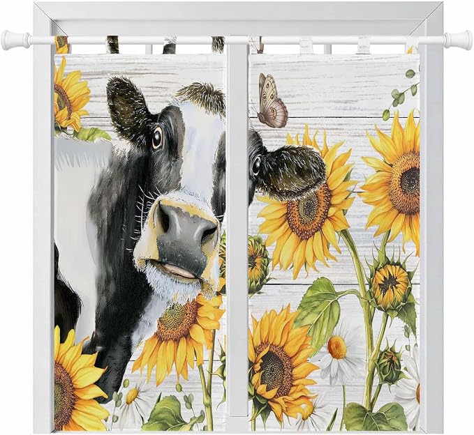 Retro Farmhouse Floral Living Room Curtains 84 Inch Length, Window Curtains Tab by Unknown