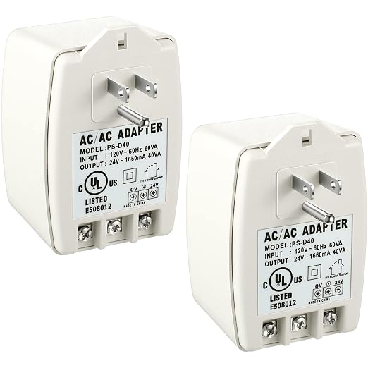 Hotop 2 Pack 24 Volt Transformer 40 VA AC Transformer Plug in by HOTOP