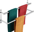 KOKOSIRI Bathroom Towel Racks 24 Inch Double Towel Bars Bath Towel Holder Towel Storage Towel Shelves Towel Rails Wall Mount Stainless Steel Polished Chrome B5010CH-L24