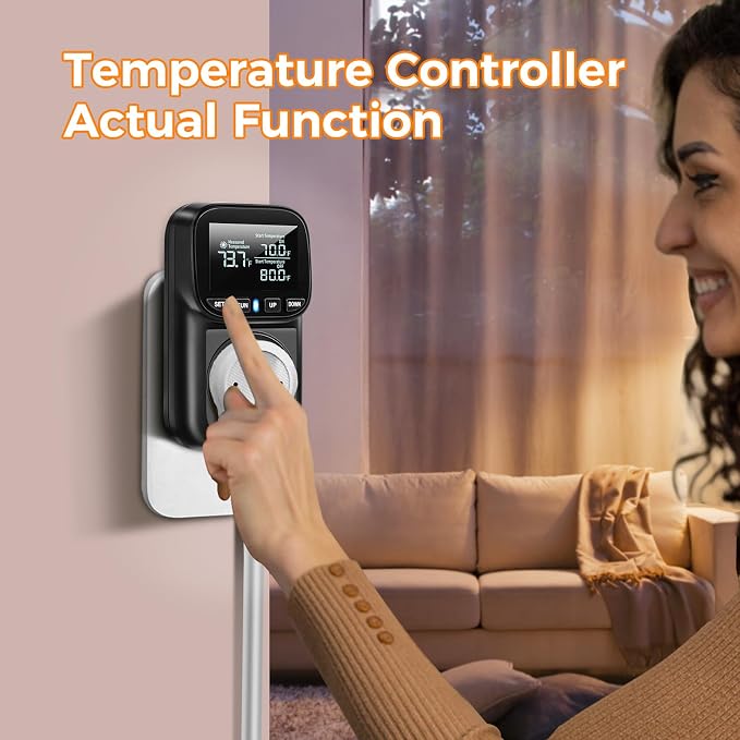 Diymore Digital Temperature Controller Outlet - 1800W Plug-in Thermostat - Image 3