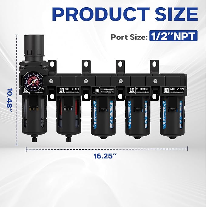 NEWPO 1/2" NPT 5 Stage Air Dryer - Image 2