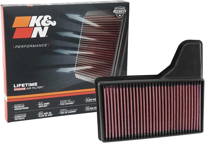 K&N High-Flow Original Lifetime Engine Air Filter: Increase Power: Premium by KNEngineeringInc