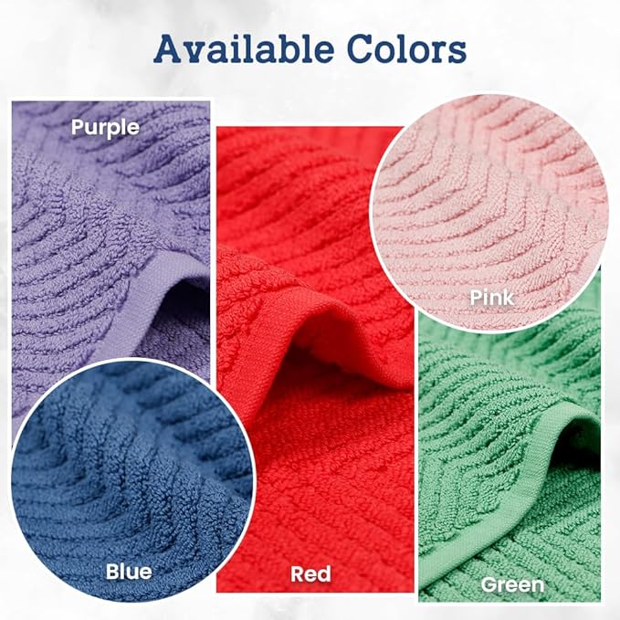 Casa Lino 100% Cotton Bath Mat Set of 2 (NOT A Rug) - 34" x 22" Bathroom Floor Towels - Machine Washable, Soft, Highly Absorbent & Quick Dry Bath Floor Towel (Green)