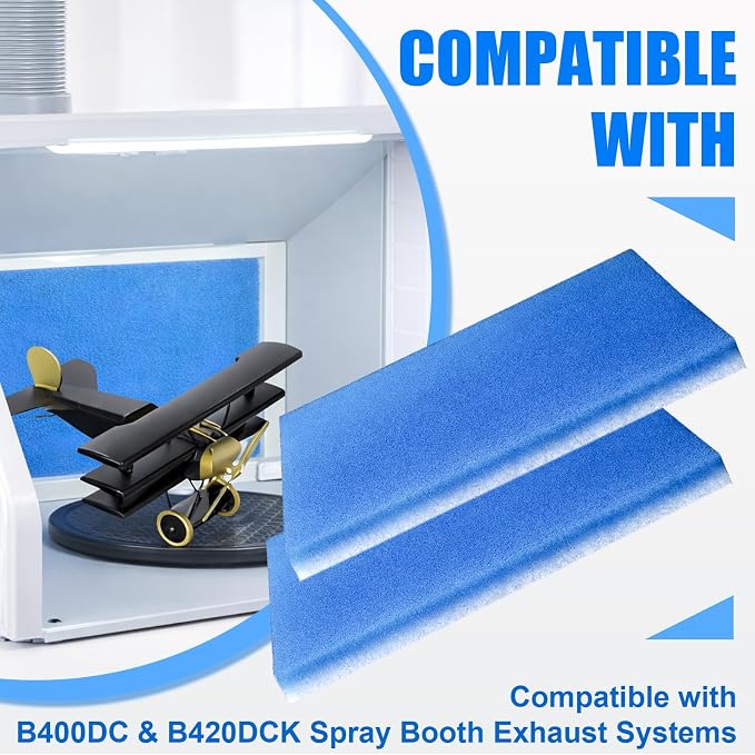 Podoy 5 Pack Airbrush Spray Booth Filters, Double-Layer Paint Booth Filters - Image 5
