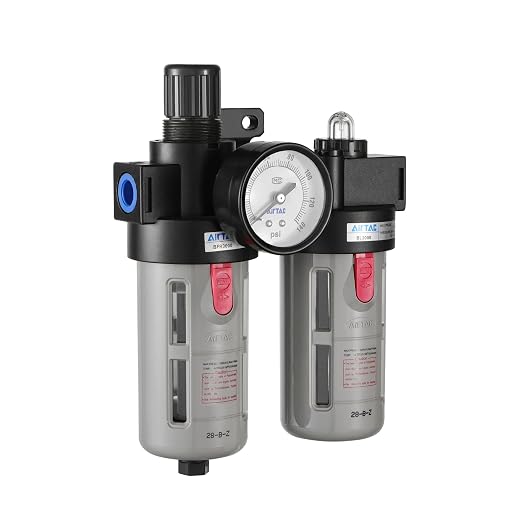 Compressed Air Filter Regulator Lubricator Combo Airtac BFC4000 1/2''NPT 0-140 - Image 2