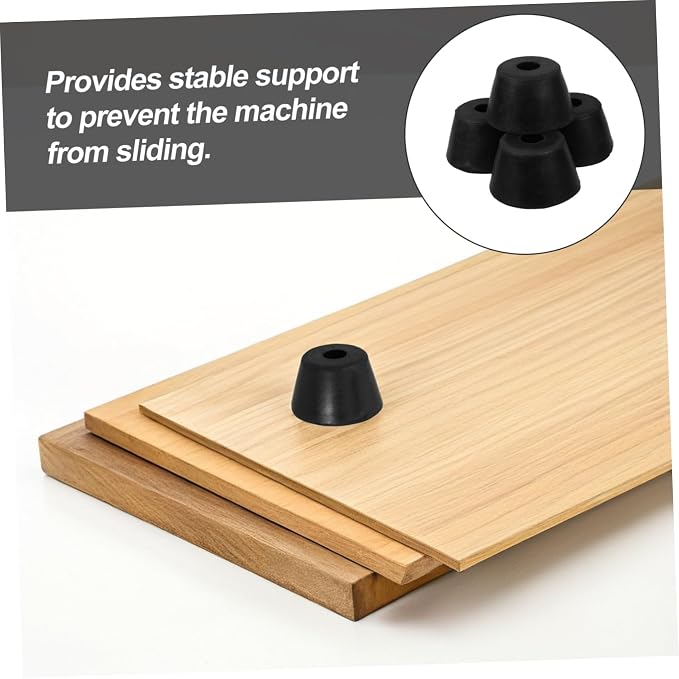 KALLORY 4 Pcs Vibration Rubber Pads Noise Reducing Machine Feet - Image 3