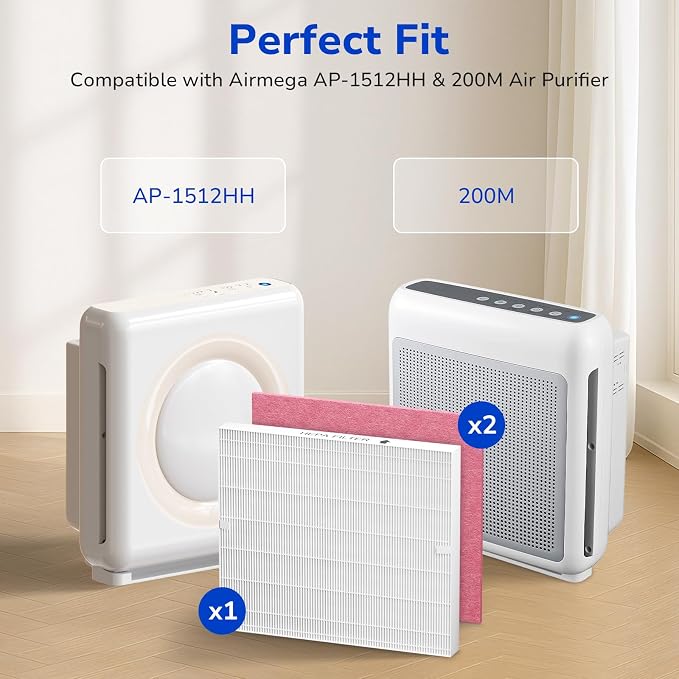 Fil-fresh 3-Pack Airmega AP-1512HH Pet Filter Replacement Set - Image 2