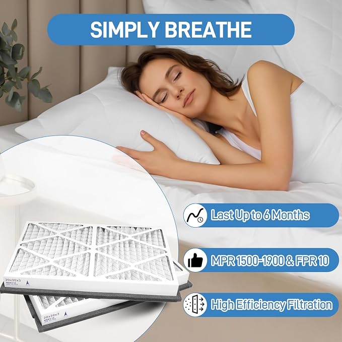 20x30x3 MERV 13 Pleated Air Filter, 2 Pack, Compatible - Image 5