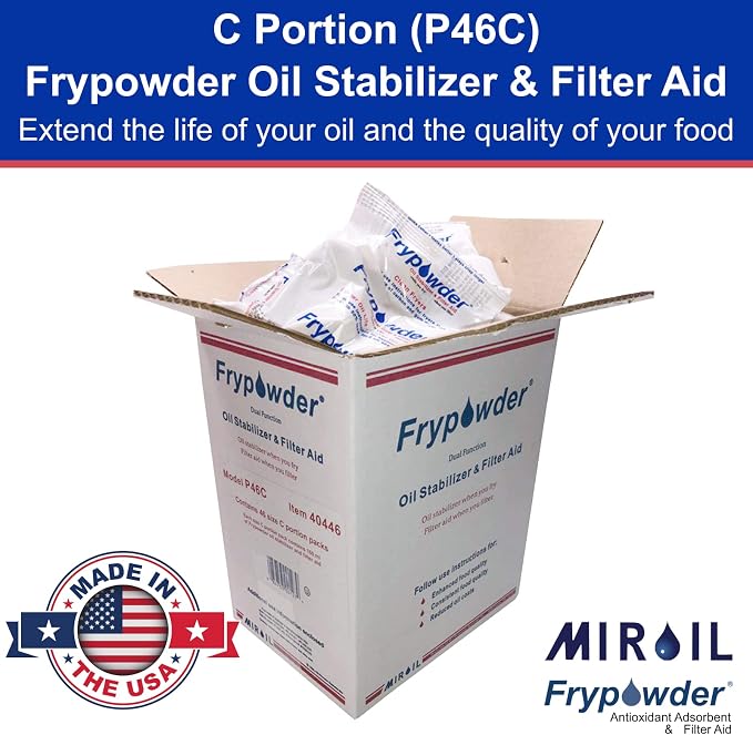 MirOil P46C Fry Powder Oil Stabilizer and Filter Aid, 46 x Size C Portion Pack - Image 5