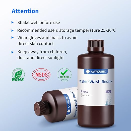 ANYCUBIC Upgraded Water Washable 3D Printer Resin, 405nm High Precision 3D Resin - Image 8