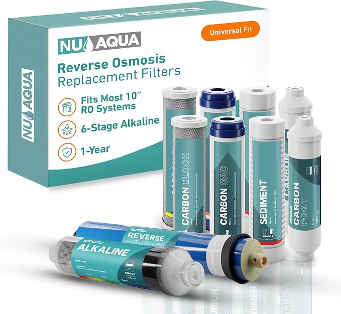 NU Aqua Reverse Osmosis Water Filter System Replacement Set by NUAqua