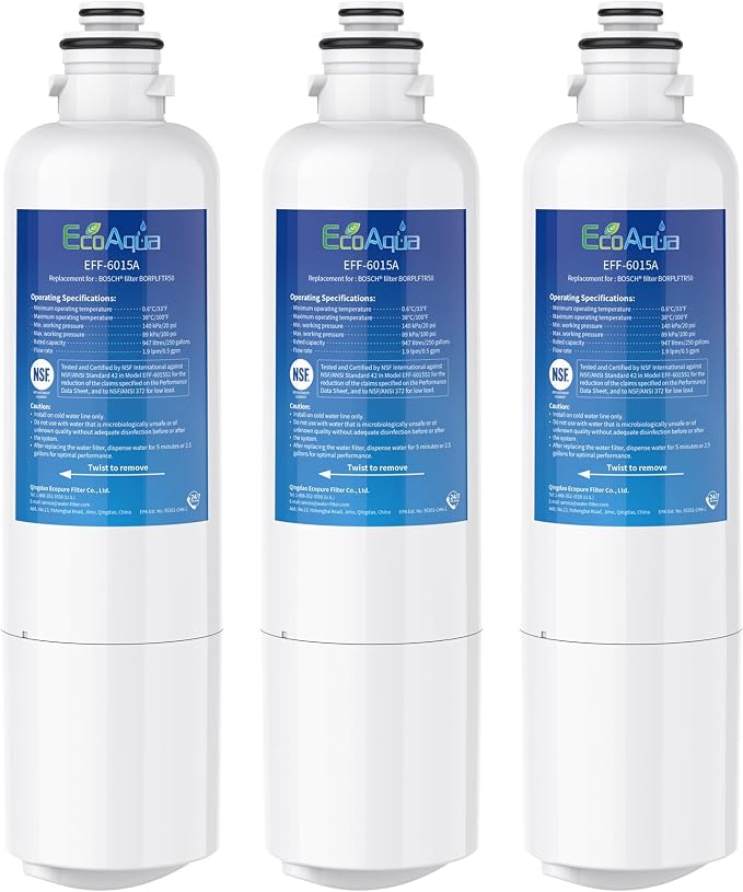 EcoAqua 11032531 Replacement for Bosch® Ultra Clarity® Pro BORPLFTR50, by EcoAqua