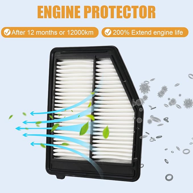 Engine Air Filter 17220-R1A-A01 Replacement Compatible - Image 2