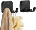TAILI Patented Strong Suction Cup Holder, Thickened 304 Stainless Steel Bathroom Suction Hook for Towel, Loofah, Bathrobe, Damage-Free Hanging Shower Wall Hook, Double-Hook Widening Design, Black