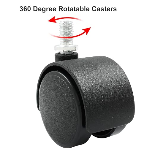 4pcs 1.5 Inch Swivel Caster Wheels, Heavy Duty Swivel Stem Casters Wheel - Image 3