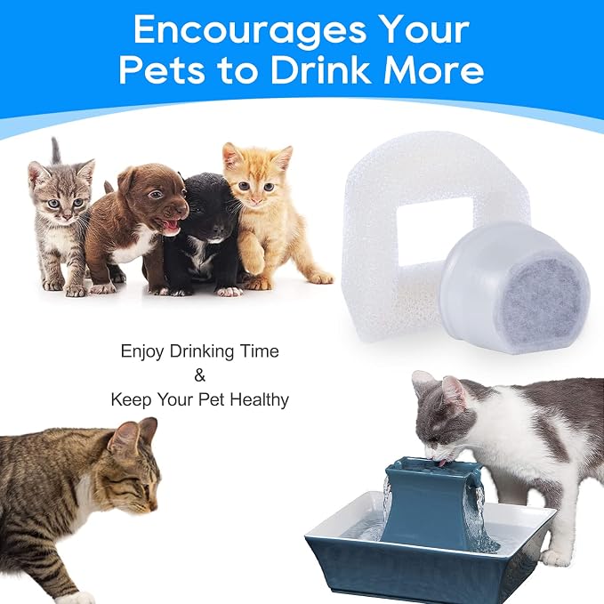 12+12 Pack Cat Water Fountain Filter, Pre-Sponge & Replacement Carbon Filters - Image 7