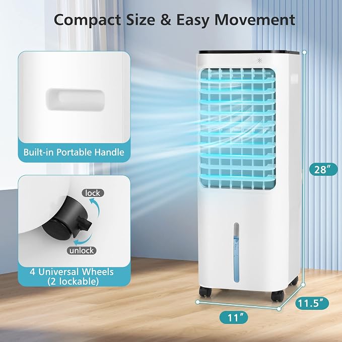 ARLIME Evaporative Air Cooler, 4-in-1 Portable AC unit W/Humidifier, 4 Modes - Image 8