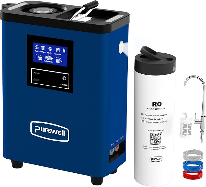 Purewell® K8680 RO Water Purifier System, 10-Stage RV Portable Water Filtration by Purewell