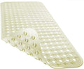 Yimobra Non Slip Bath Mat, Super Strong Suction Cups,34.5"x15.5"Long Tub Mat with Drain Holes, Machine Washable Fast Draining Shower Mats, Bathroom Essentials,Beige